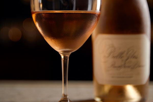 Bottle of rose wine image